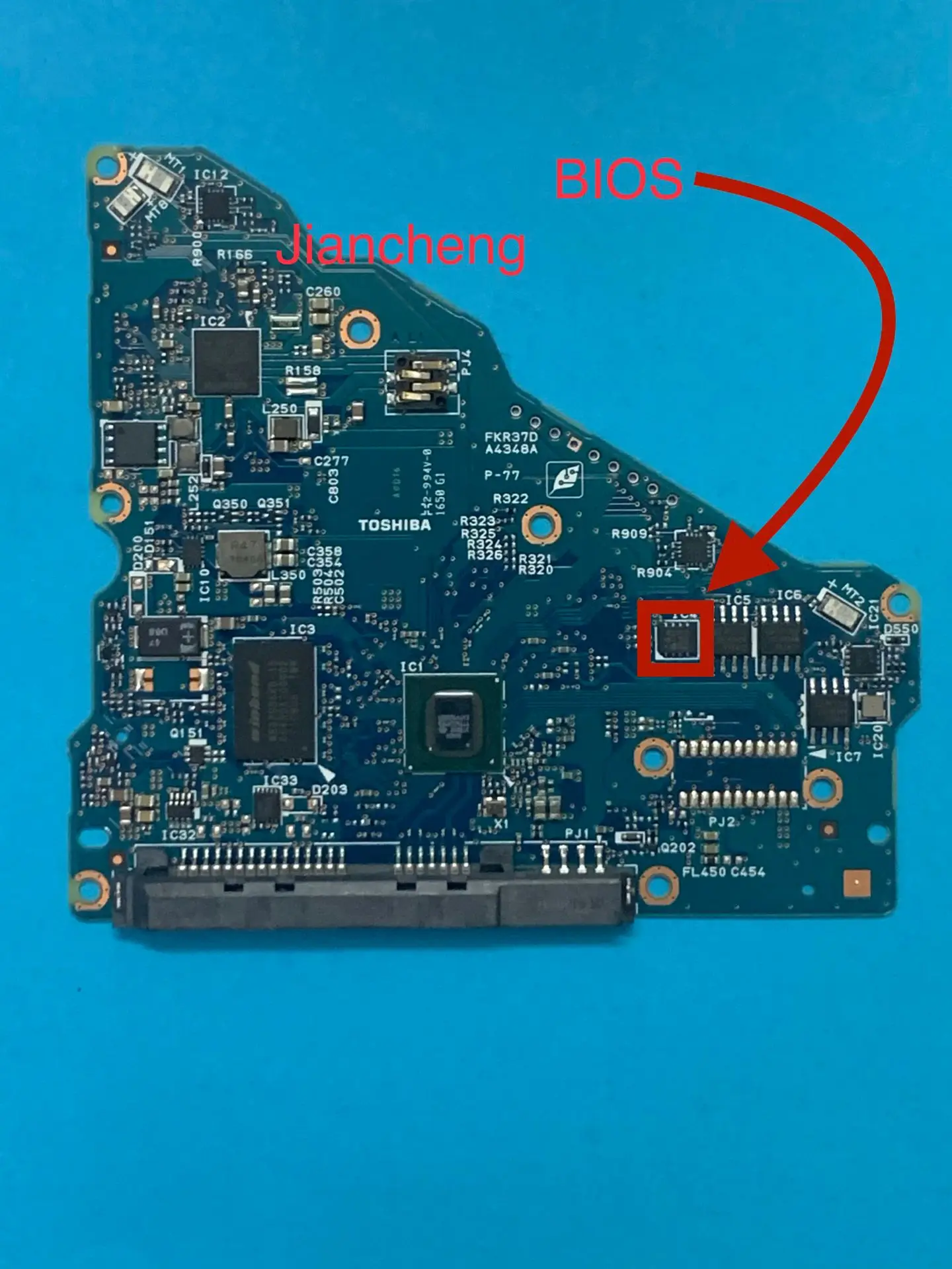 Toshiba hard disk PCB model G4348A 8TB 10TB