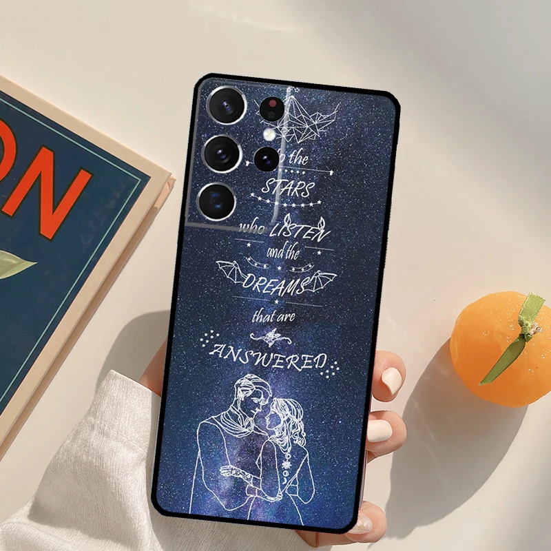 Etui na telefon Fury Sarah J Maas A Court of Mist dla Samsung Galaxy S24 S25 Ultra S20 S21 S22 S23 Plus S9 S10 S24 FE Back Cover