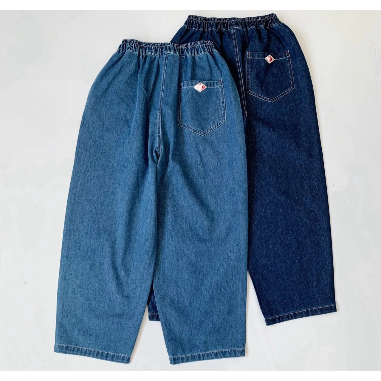 

Japanese Style Loose Fit Summer Thin Denim Jeans Comfortable Breathable High Waist Straight Leg Couples 7/8 Length Trousers