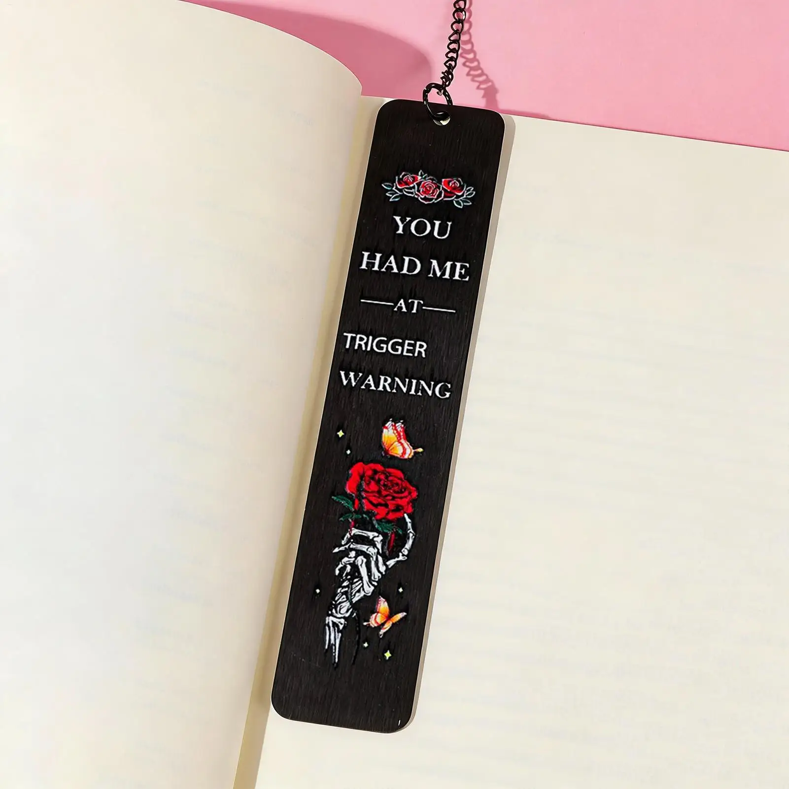 Dark Romance Bookmarks Spicy Bookmarks Gothic Aesthetic Page Marker Holder You Had Me At Trigger Warning Bookmark for Book Lover