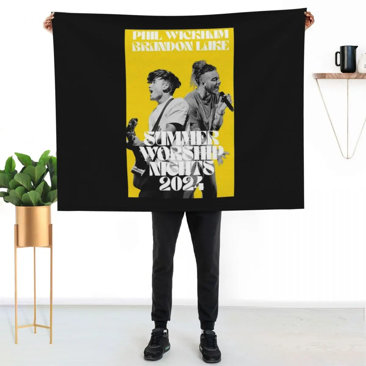 SMALL Brandon Lake Phil Wickham 100% Cotton Summer Worship Nights Unisex Shirt Throw Blanket