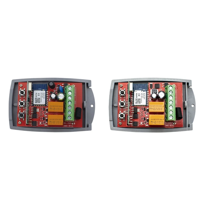 

Wifi Smart Gate Remote Control Switch Universal 433Mhz Garage Door Receiver 2CH Relay Module Work