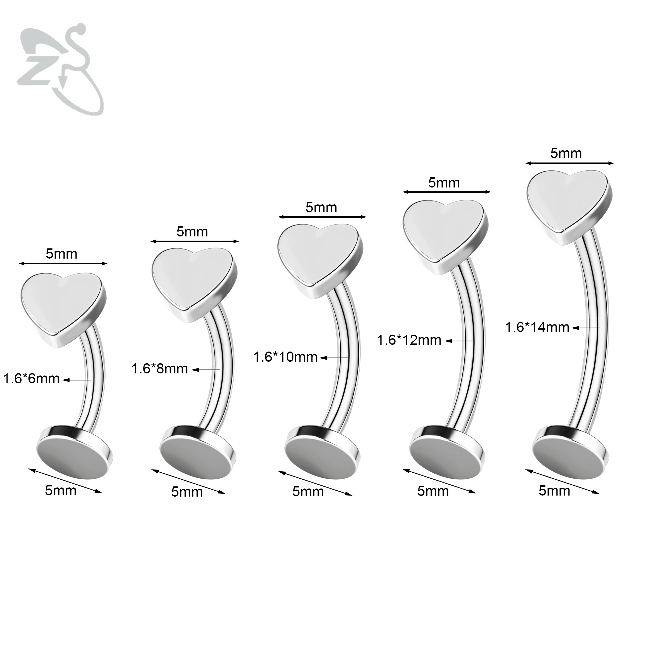 Internal Thread Stainless Steel Belly Button Ring
