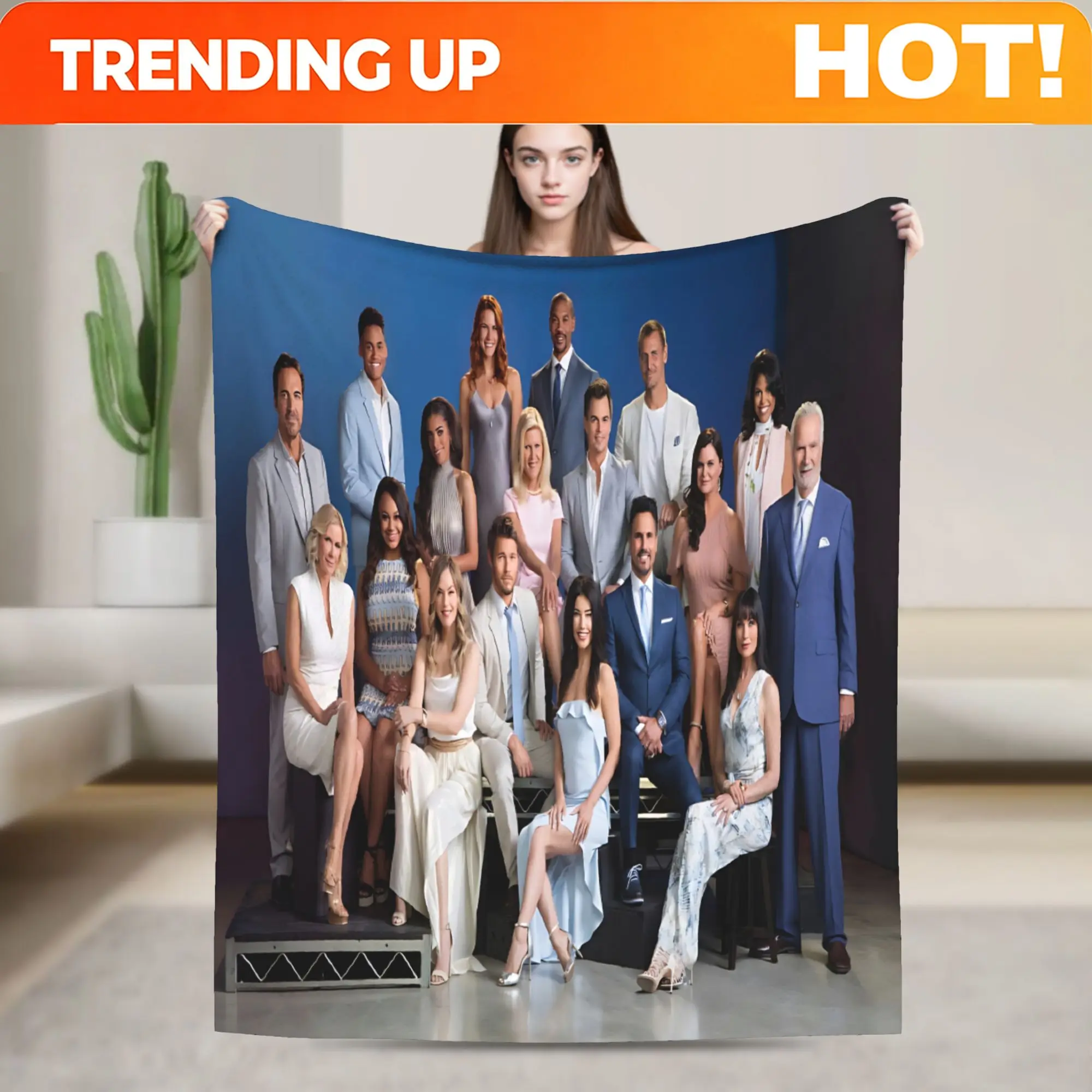 Customize Bold And The Beautiful Flannel Blanket | Comfortable And Eye-Catching, Ideal For Living Room, Office, And Home Decor,