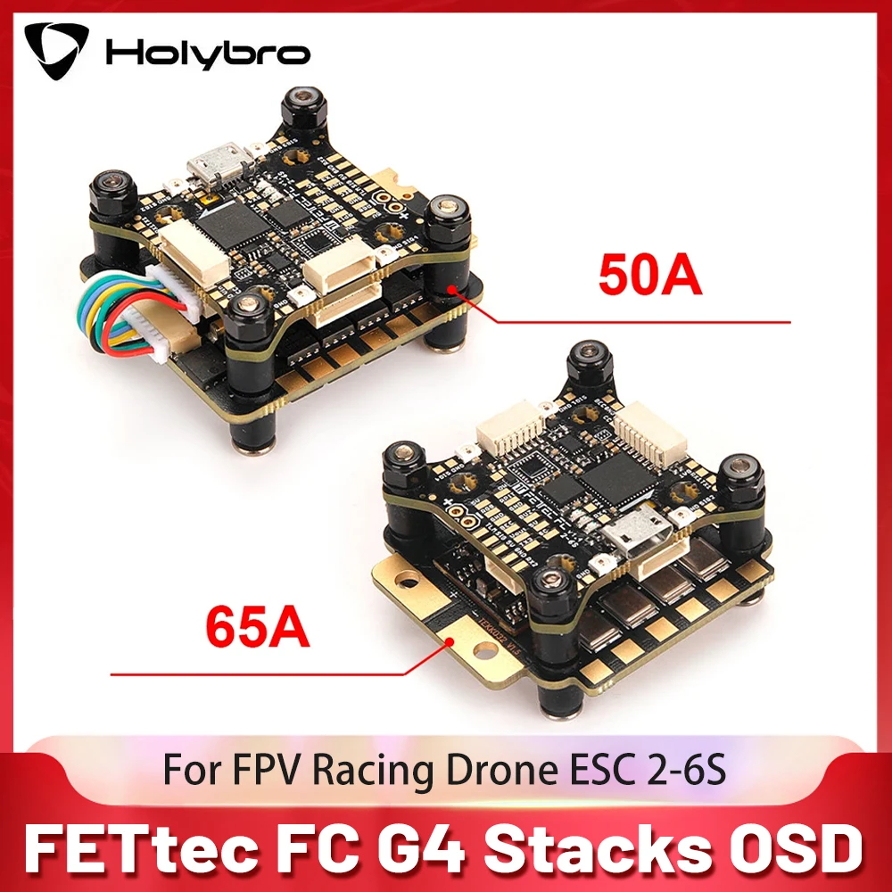 Holybro FETtec FC G4 KISS V1.7 Flight Controller Stacks Built-in Holybro Tekko32 4 in 1 50A /Metal 65A ESC for RC FPV Drone