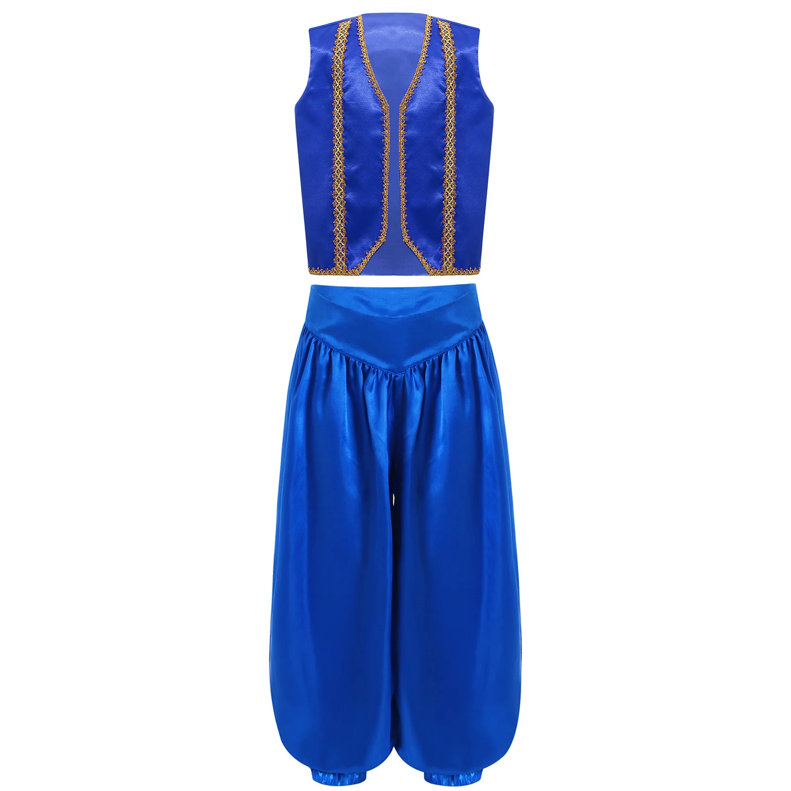 

Kids Anime Prince Cosplay Costume Suits Boys Mythical The King Arabian Prince Clothes Carnival Party Vest with Bloomers Sets