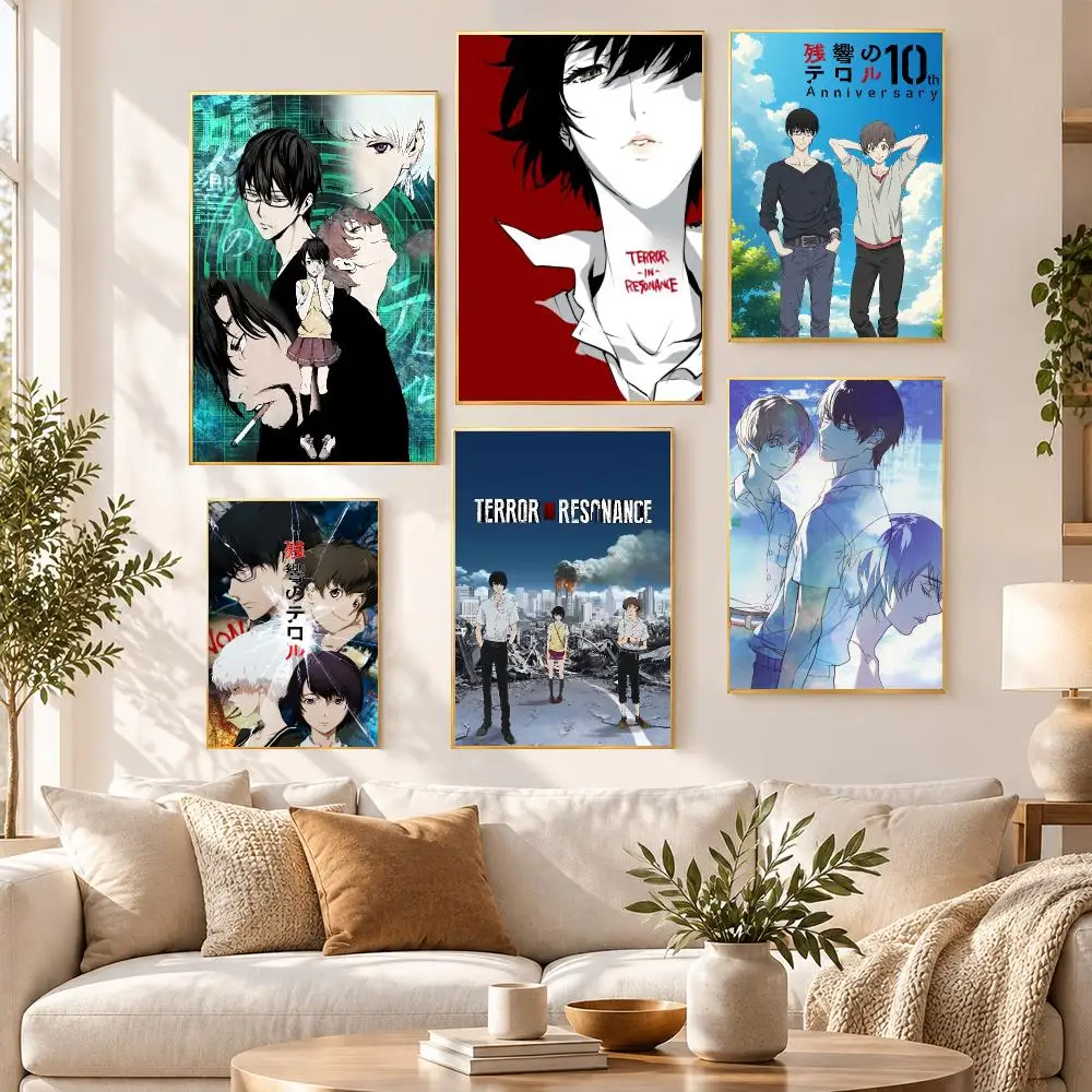 Anime Dark Epic Terror in Resonance Poster HD Waterproof PP Self Adhesive Aesthetic Bedroom Dorm Gaming Room Home Decor Gift