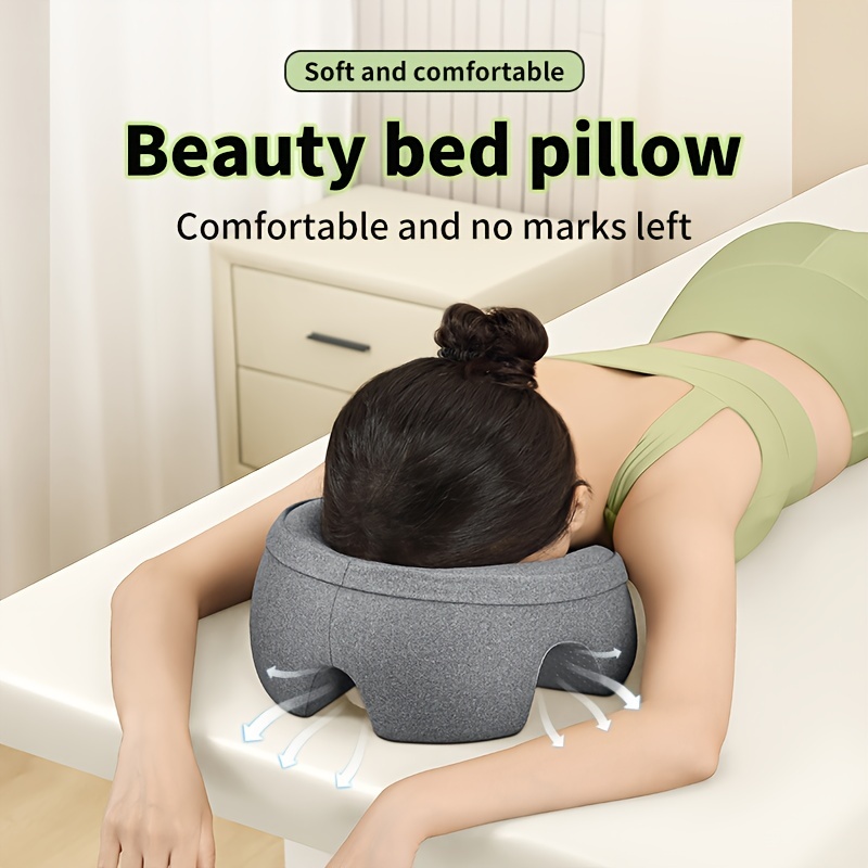 O-Shaped Facial Massage Pillow, Ergonomic Spa Cushion, Removable Washable Cover, PU Foam Filler, Home Salon Gift