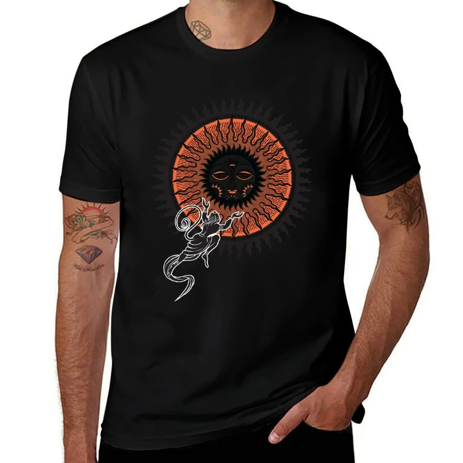 Sun and Hanuman T-Shirt All Weather Casual Short Sleeve T-Shirt