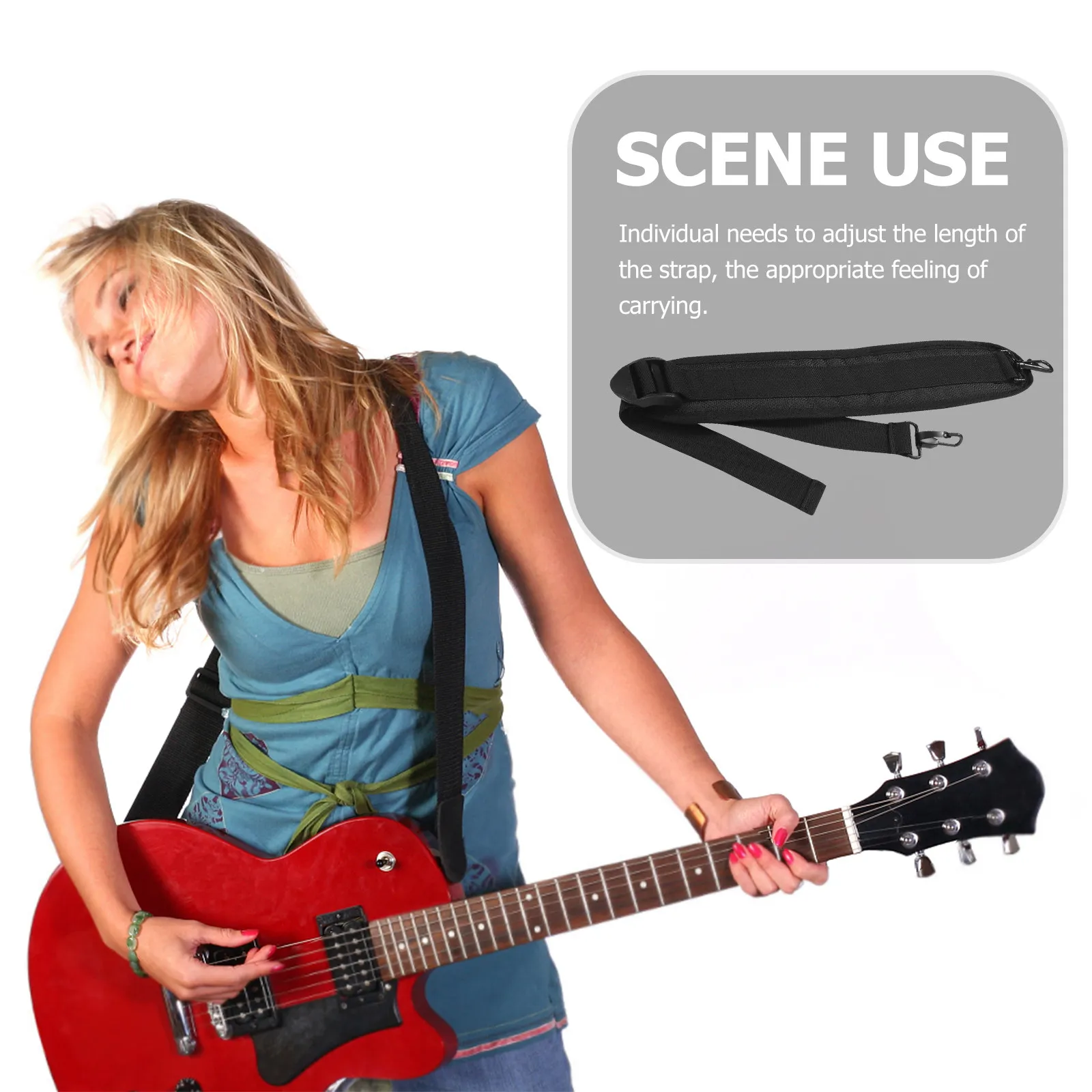 2Pcs Extended Comfortable Padded Shoulder Strap Breathable Replacement Instrument Case Violin Case Strap Adjustable Support