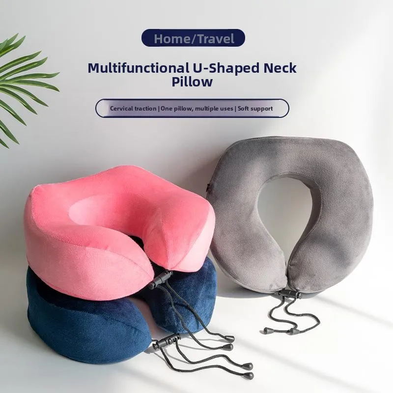 

Crystal Velvet Memory Foam Neck Pillow U-Shaped Travel Pillow Comfortable Neck Support for Driving Office Use Adult Bedding