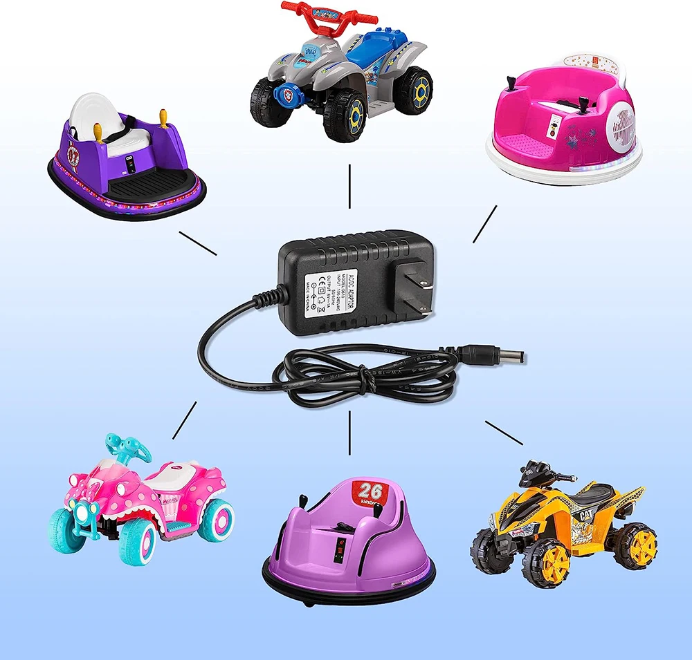 6V Charger for Ride on Toys, Battery Kids Car, 6 Volt Power Wheels Electric Ride-Ons Accessories