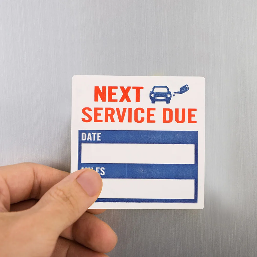

300pcs 2 Rolls Service Due Stickers Premium Adhesive Car Maintenance Reminder Labels Removable Auto Stickers Easy Use