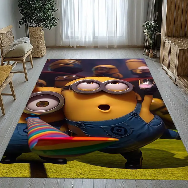 Funny Cute M-Minions Cartoon Soft Non-Slip Large Area Rug for Living Room,Bedroom Playroom Carpet Mat for Sofa,Home Decor Gift