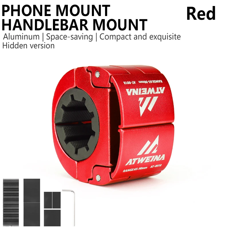 2025 Nieuwe Aluminium Fiets Telefoon Mount Schokbestendig Verborgen Ontwerp Stuurhouder Universeel Fit voor 4.7-6.8 Inch iPhone Samsung