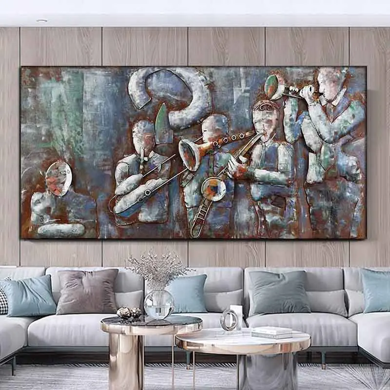 Orchestra Painting On Canvas Musical Instruments,Musician Wall Art Pictures,Poster and Printed,For Modern Living Room,Home Decor