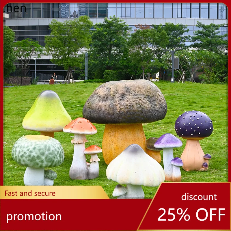 

Садовая декорация HT: Уличные скульптуры для ландшафтного дизайна двора, имитация грибов