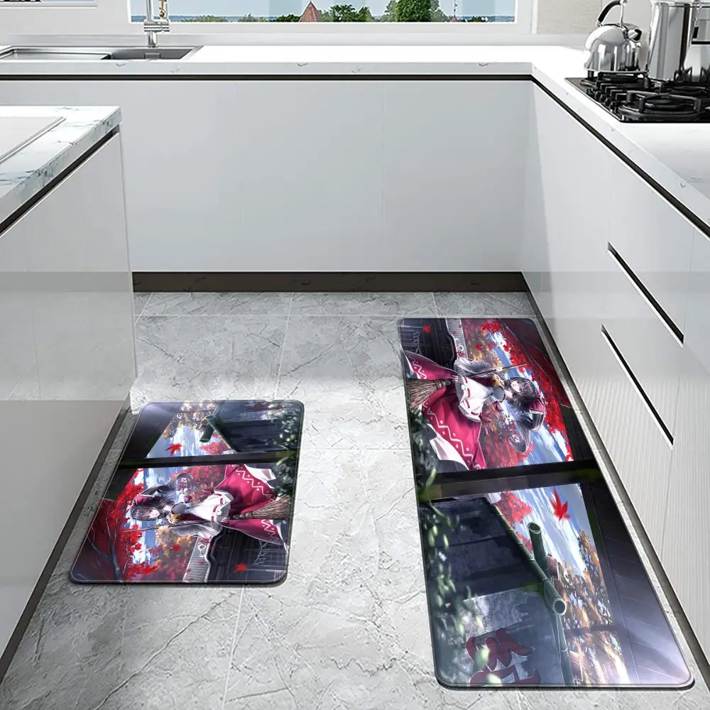 

Touhou Project Напольный коврик Входной коврик Коврики для ванной Нескользящий коврик Ковры Ковер Вход в дом На заказ Кухонный коврик для ног Симпатичный R