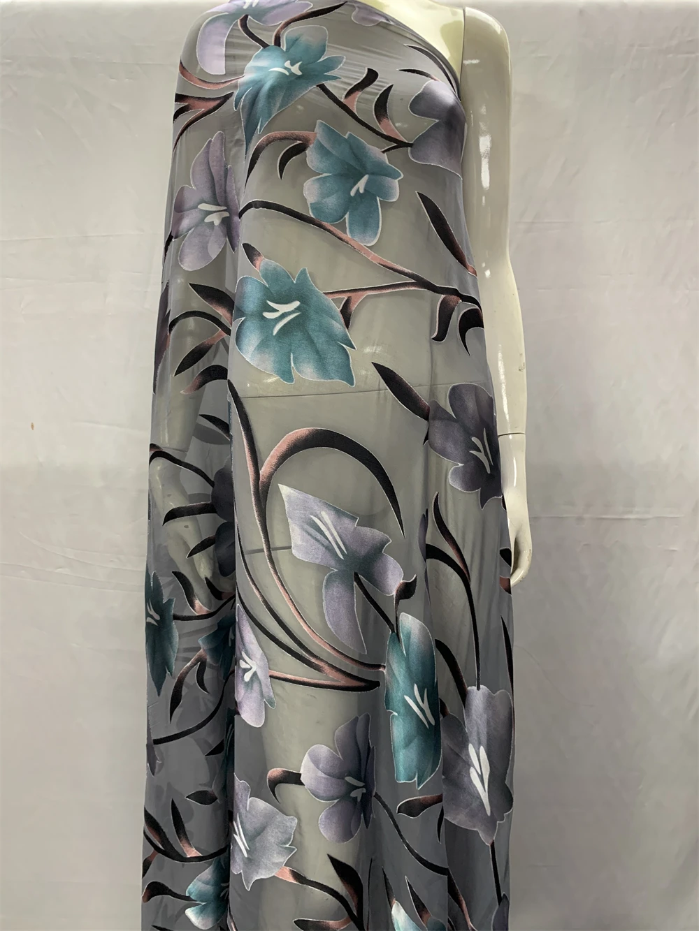 

Элегантная шелковая тюлевая ткань для женской одежды, платья, Somali Dirac, африканский французский шарф, прозрачная тюлевая шелковая ткань, 5 ярдов