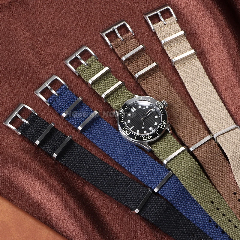 Canvas Strap 20mm 22mm Watch Band Nylon Wristband Sport Soft Comfortable Bracelet for Seiko Watchband Universal Replacement Belt