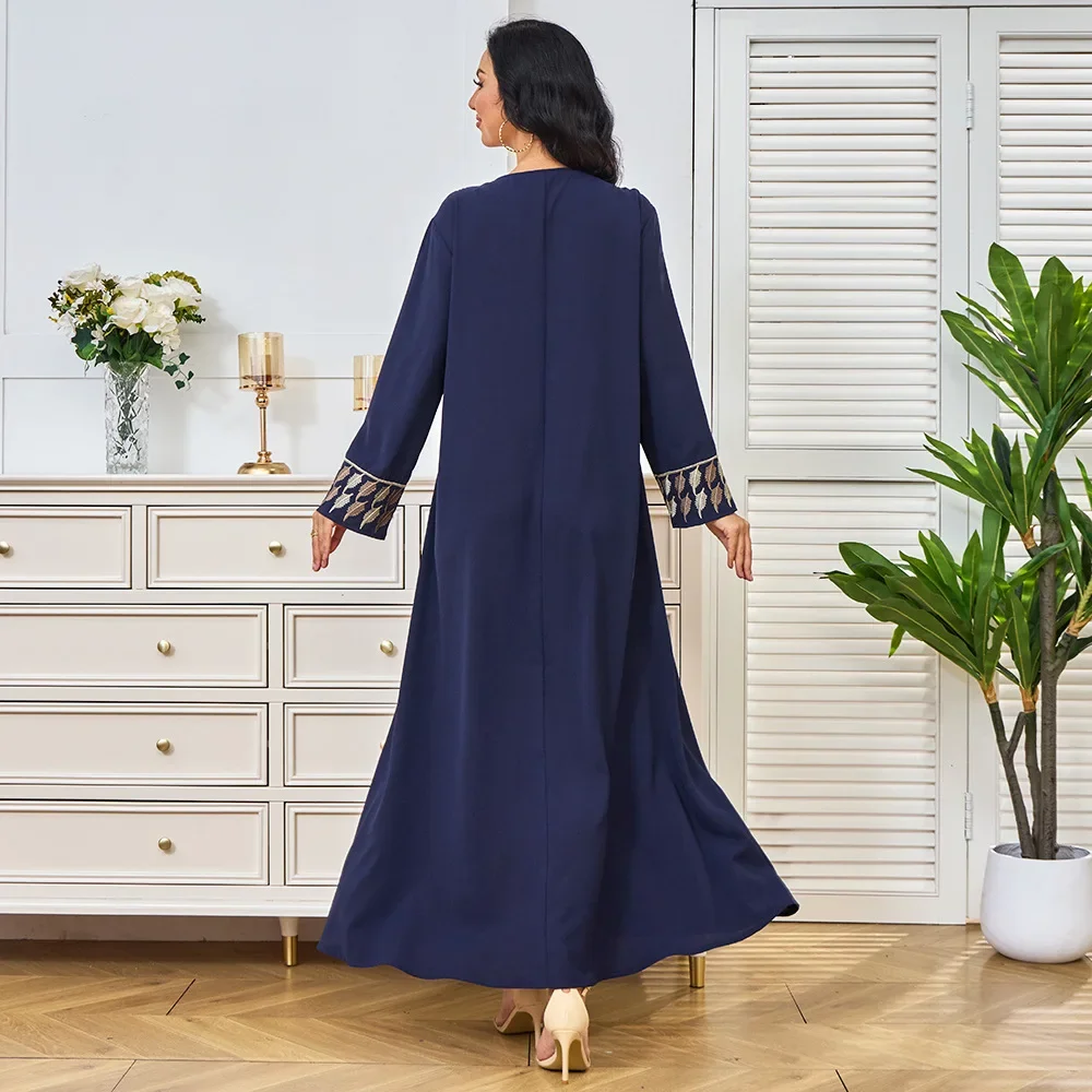 

UNI New Style Fashion Embroidery Dresses Saudi Arabian Dubai Muslim Abaya Long Gowns Middle Eastern Women's Clothing Türkiye