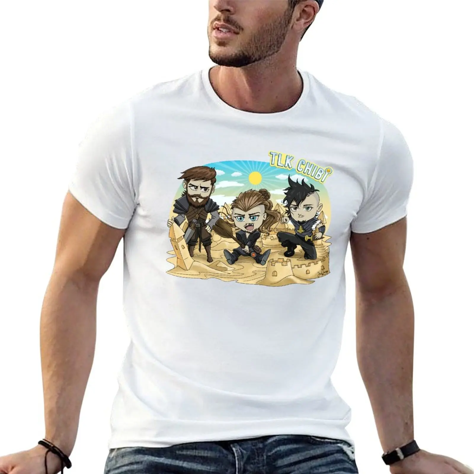 The Last Kingdom Chibi Finan - Uhtred - Sihtric T-Shirt Work Casual Loose Fit T-Shirt