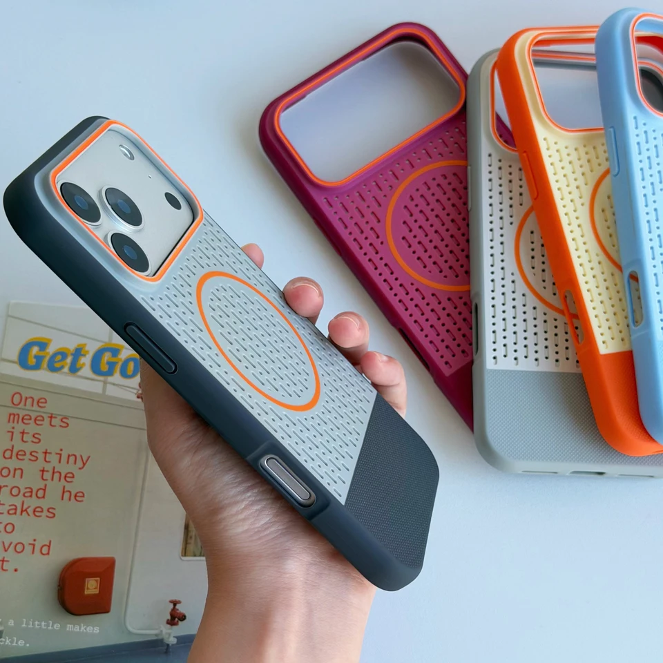 Funda de teléfono transpirable con disipación de calor para Apple iPhone 18 17 Air 16 15 14 13 Pro Max Plus, TPU suave a prueba de golpes 3