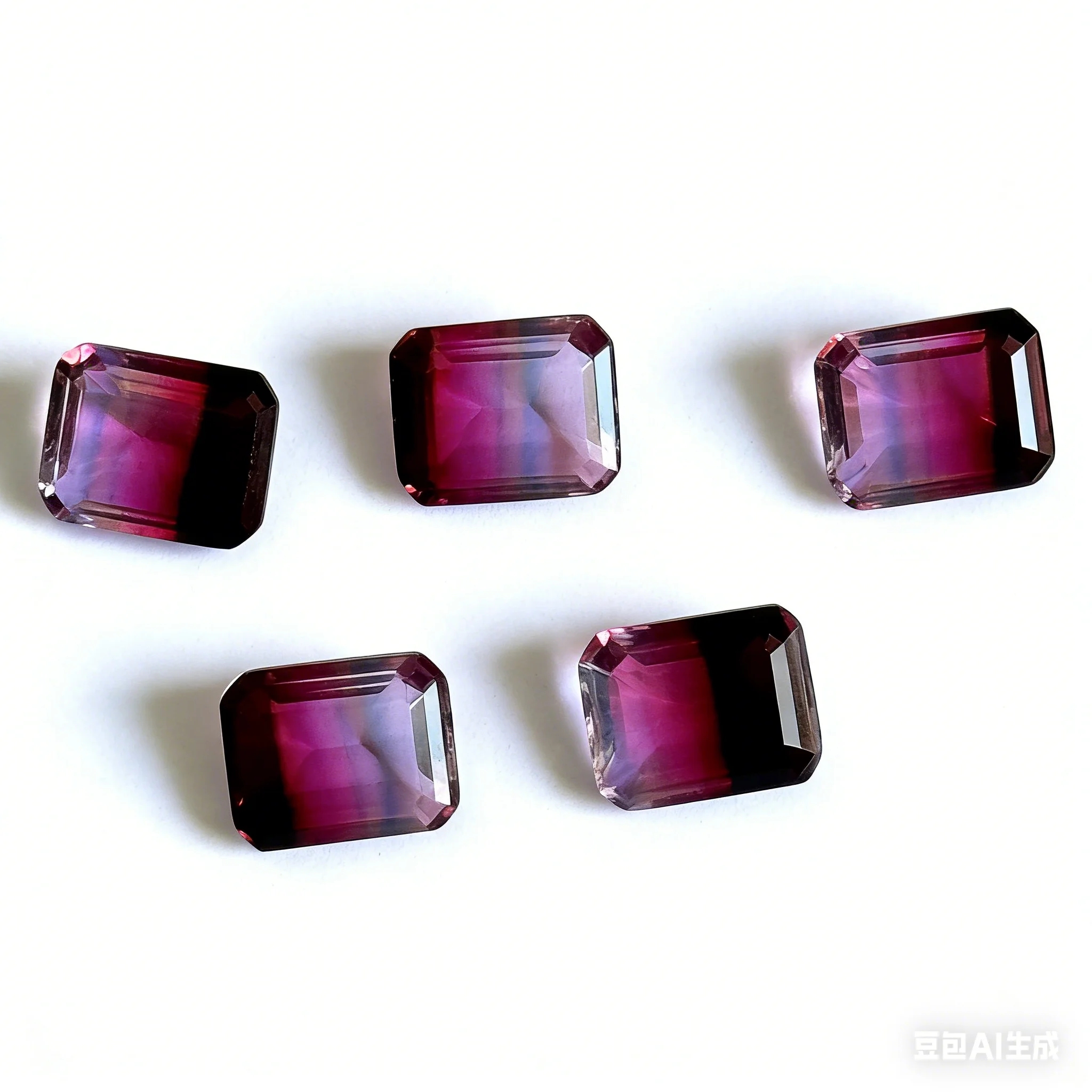 2.7-3.2ct Real Stones 8x10MM Rectangle Tourmaline Loose Gemstones Fashion Jewelry Accessories Multi Decorative Gift Stone 10pcs