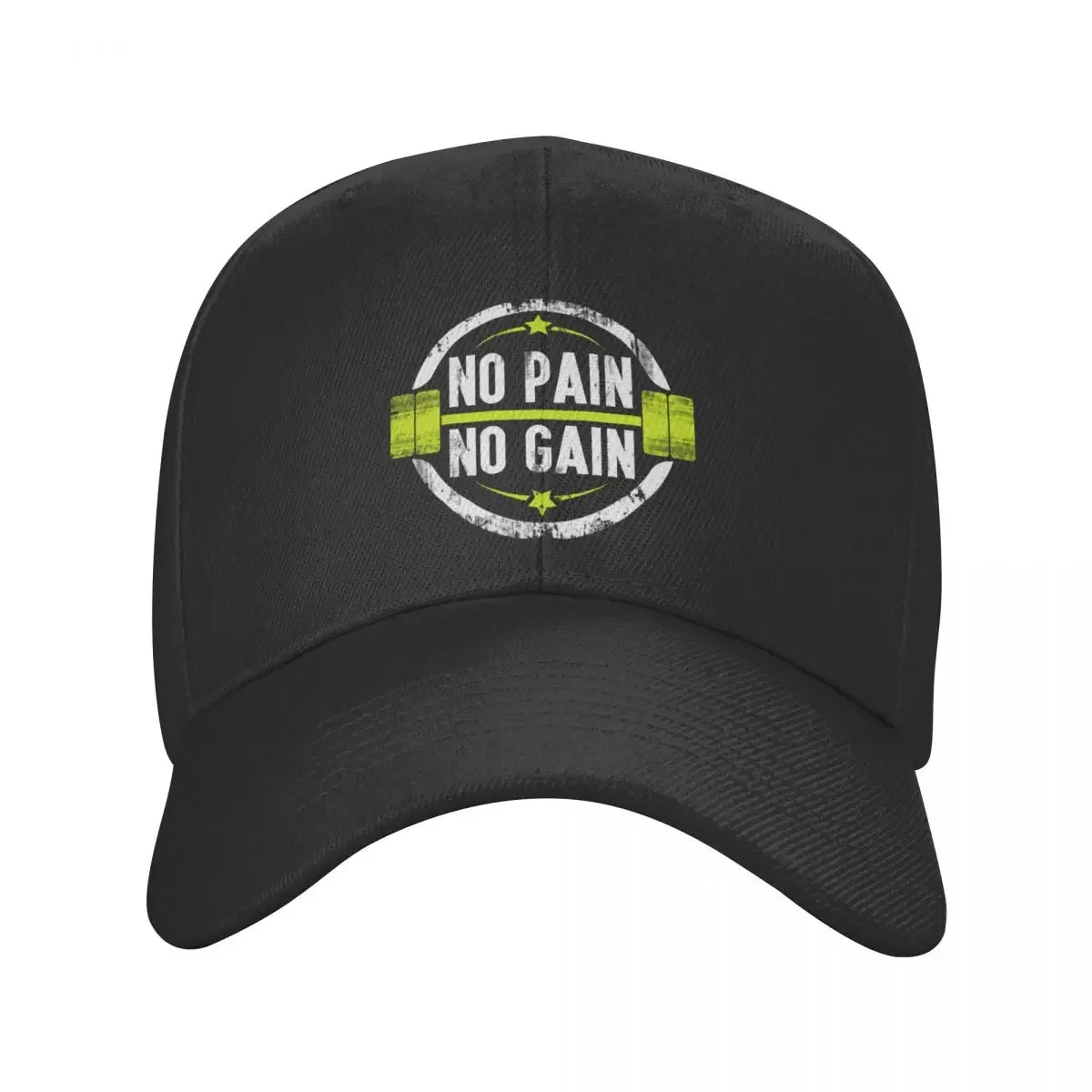 Custom No Pain No Gain Baseball Cap Men Women Adjustable Bodybuilding Fitness Gym Dad Hat Streetwear Snapback Caps Sun Hats