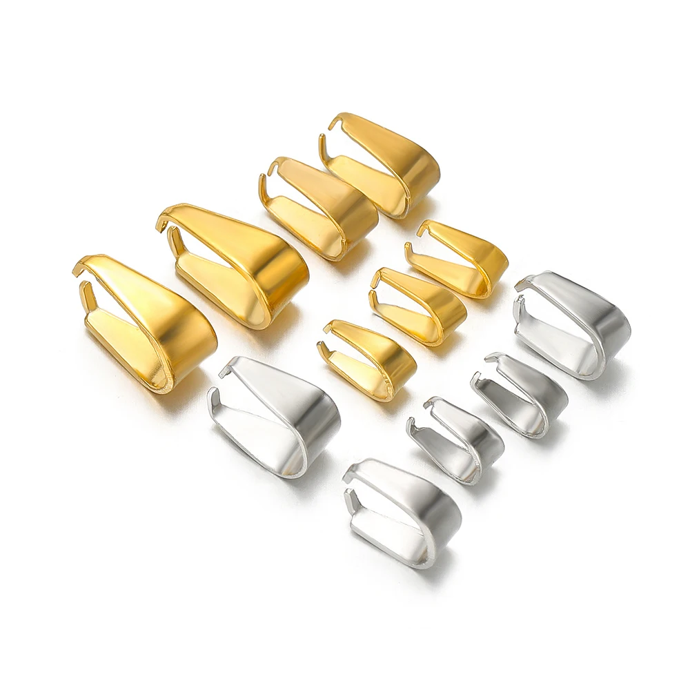 

50pcs Stainless Steel Clip Clasps Pendant Buckle Hooks Gold Color Connectors for DIY Handmade Jewelry Making Necklace Material