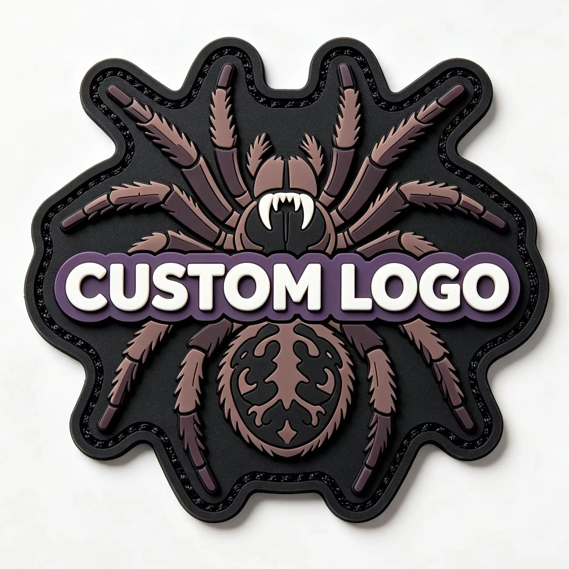 Custom Logo Sew-On PVC Rubber Patch Labels Washable and Durable for Clothes Bags Shoes Handbags