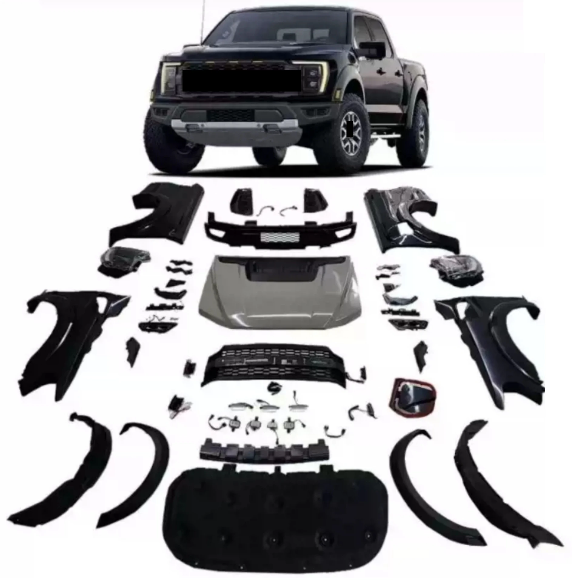 Body Kit Engine Hood Fender Wheel Eyebrow Grille for Ford Range Upgraded F150 2022 Kit Auto Accessories