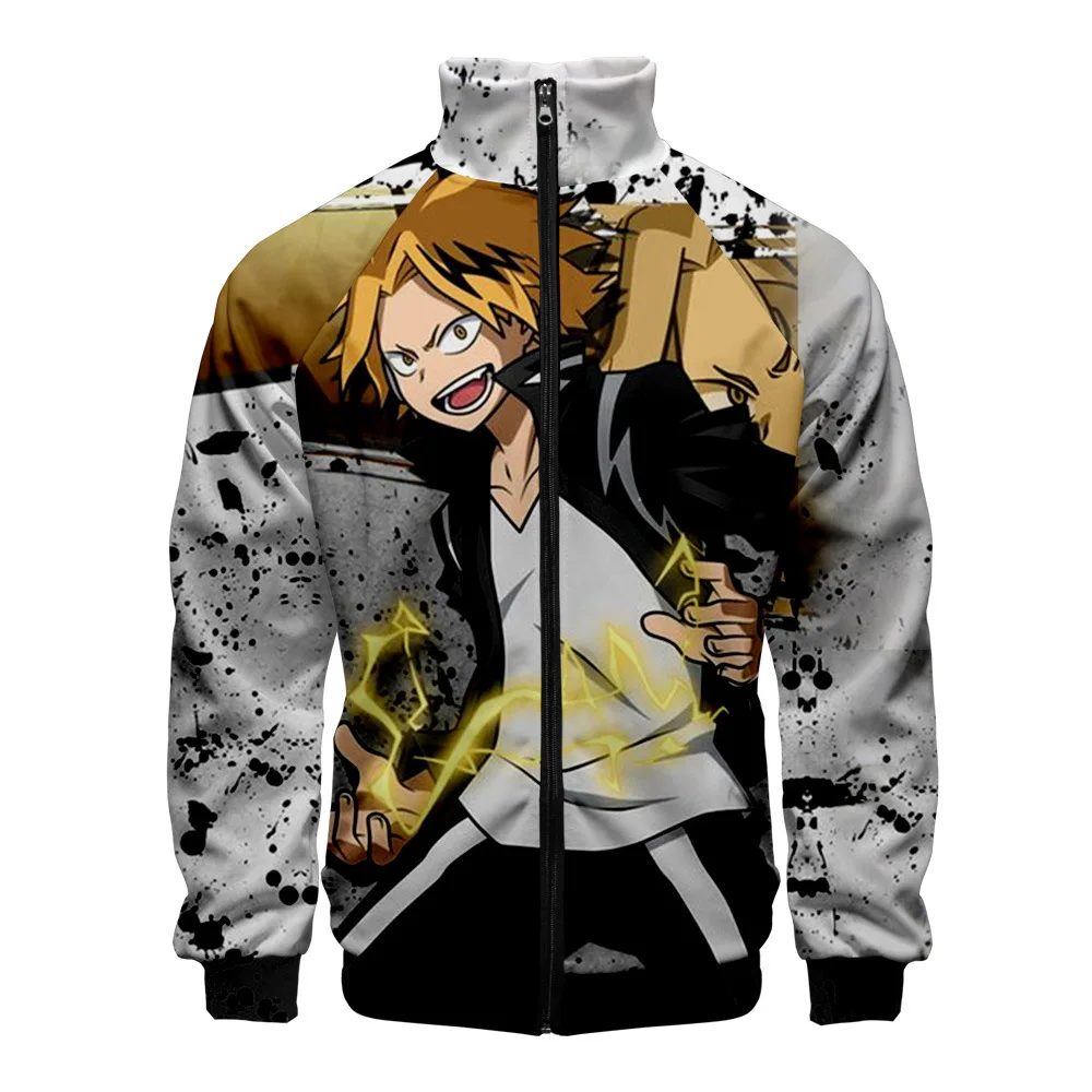 2022 New Denki Kaminari 3D Print Stand Collar Zipper Jacket Men Women Harajuku Sweatshirt Long Sleeve Jackets Clothes