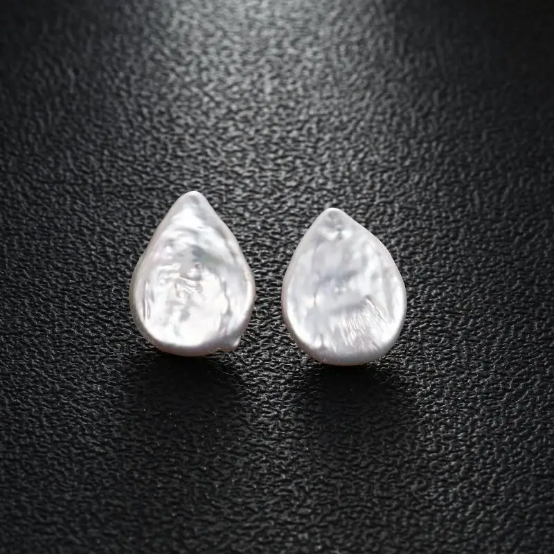 HENGSHENG nueva moda perlas naturales blancas múltiples formas pendientes barrocos Plata de Ley 925 para mujeres niñas regalos de joyería