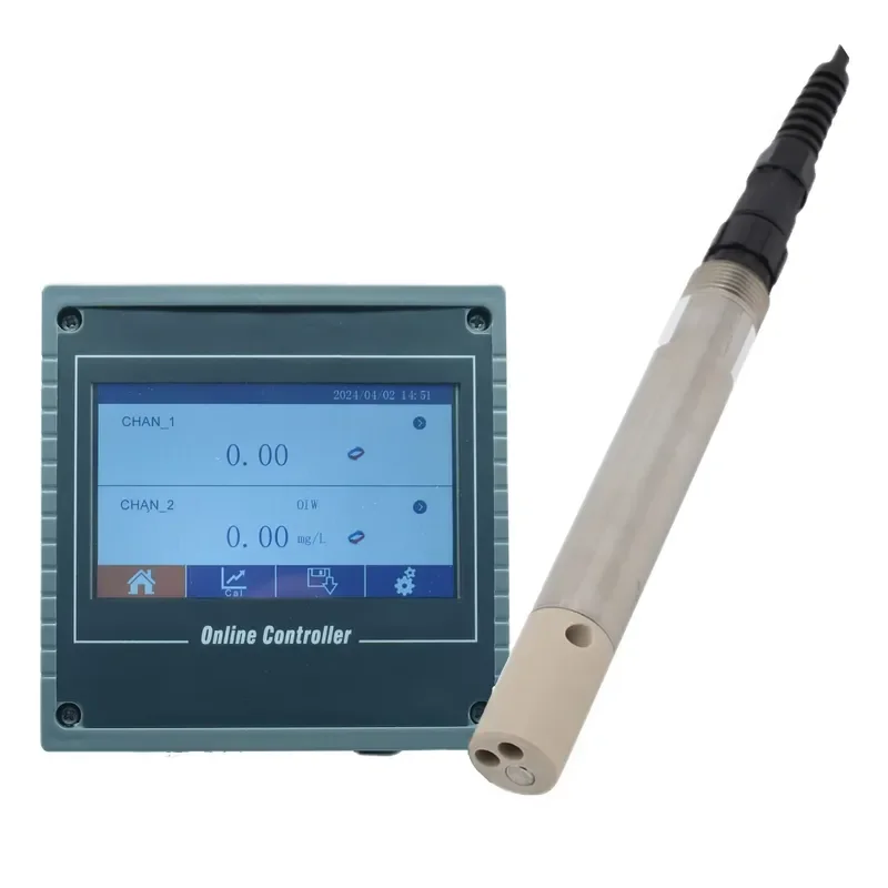 for Online PH ORP Sensor Probe Four electrode RS485 Modbus Titanium Alloy High Precision 5 Percent FS 10s Response 5m