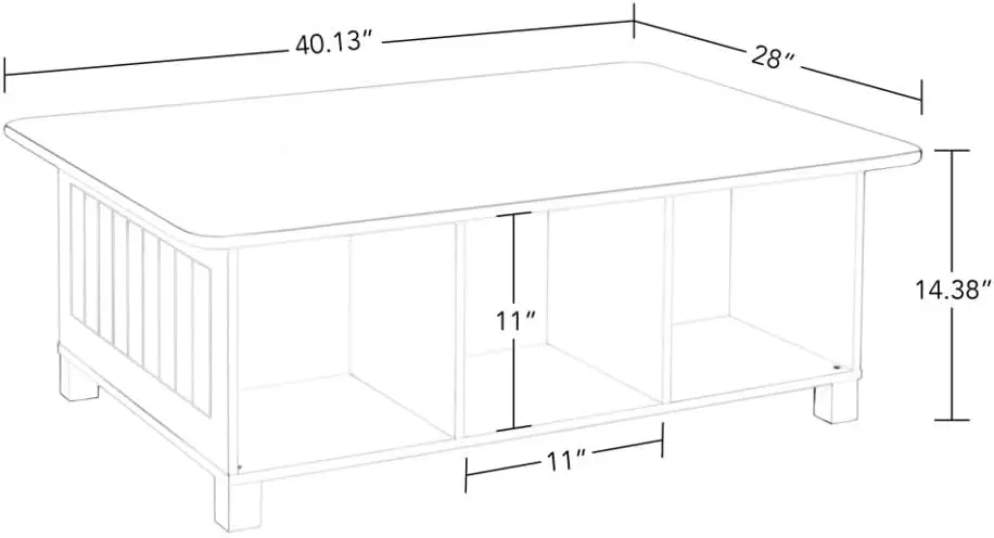 Kinderen 6 Cubby Opslag Activiteit Tafel, Wit