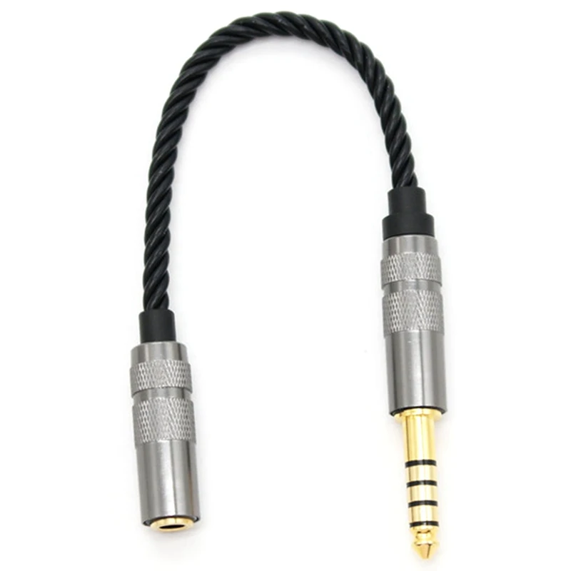 HIFI 4.4MM Balanced Headphone Adapter Audio Cable Part 4.4 XLR 4 Pin Male To Female Angle