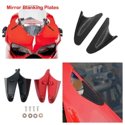 Fits for Ducati 899 1199 Panigale 1199R 1199S 2012 2013 2014 2015 Motorcycle Mirror Blanking Plates Block Off Decorative Set