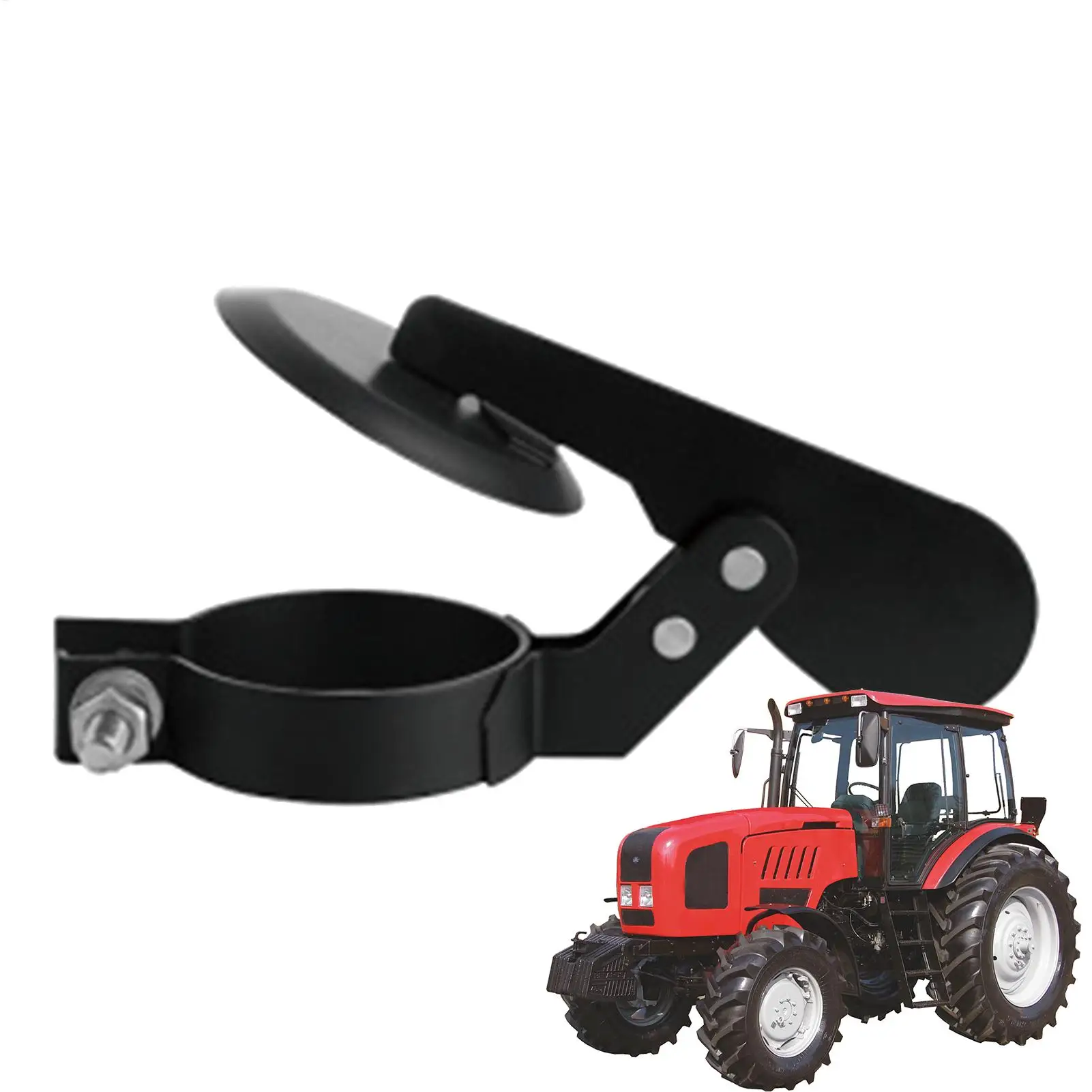 NEW Tractor Exhaust Flapper Multipurpose Carbon Steel Rain Flap Wear-Resistant Black Exhaust Cover Tractor Exhaust Weather Flap