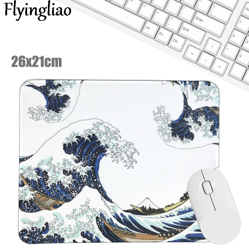 

Kanagawa Hokusai Wave Creative Office Keyboard Pad Kawaii Laptop Mouse Mat Anti Slip Desk Mats Custom Desk Pad