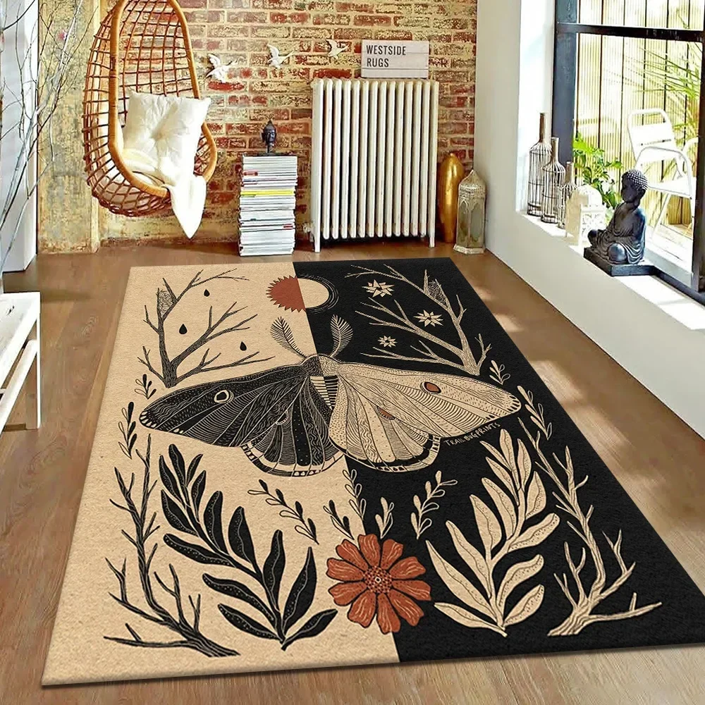 Nordic Geometric Carpets for Living Room Bedroom Area Rug Non-Slip Sofa Coffee Table Floor Mat Light Luxury Home Decorate Carpet