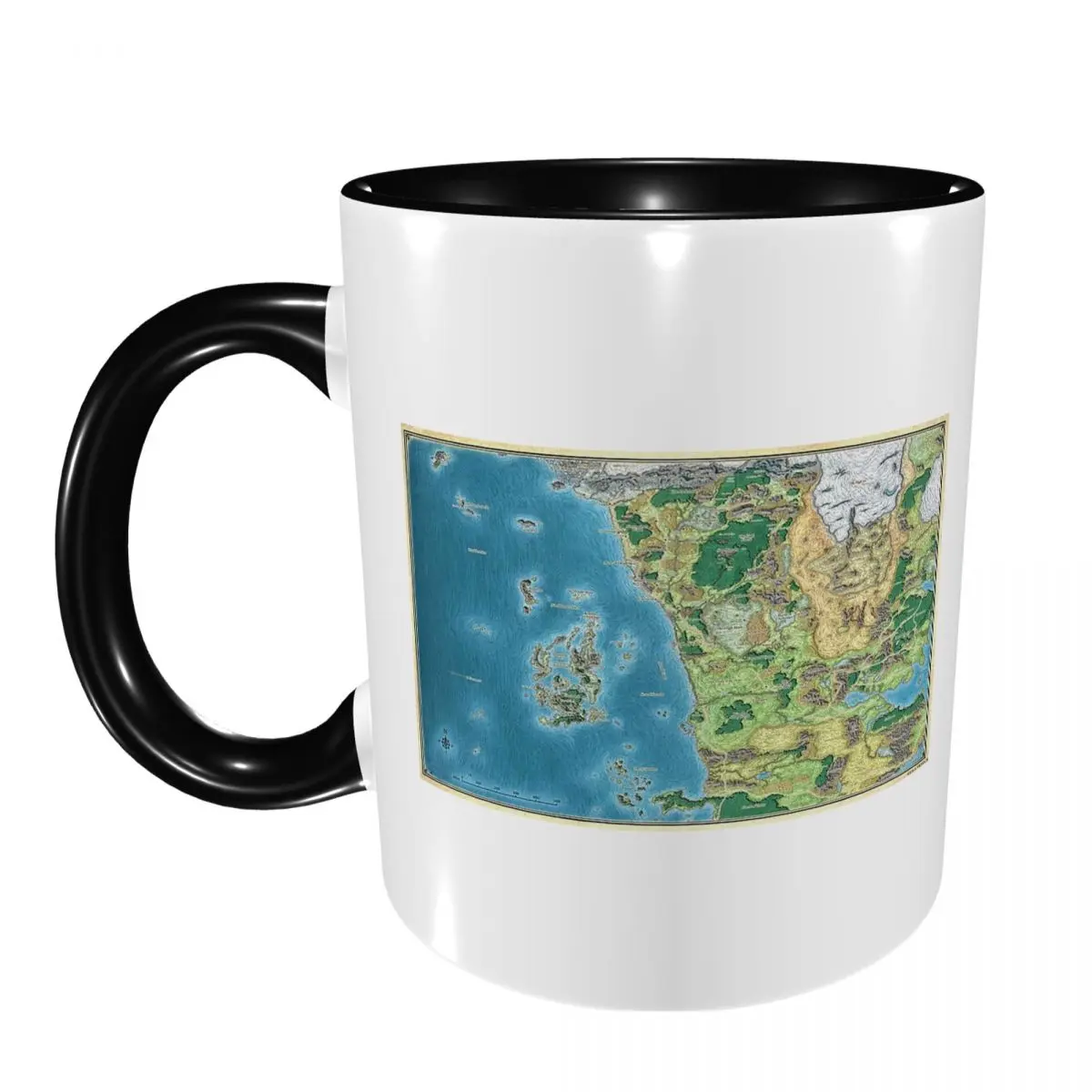 Faerun Map Mug Funny Ceramic Coffee Cups Tea Mugs Milk Cup Drinkware Gifts for Woman Man