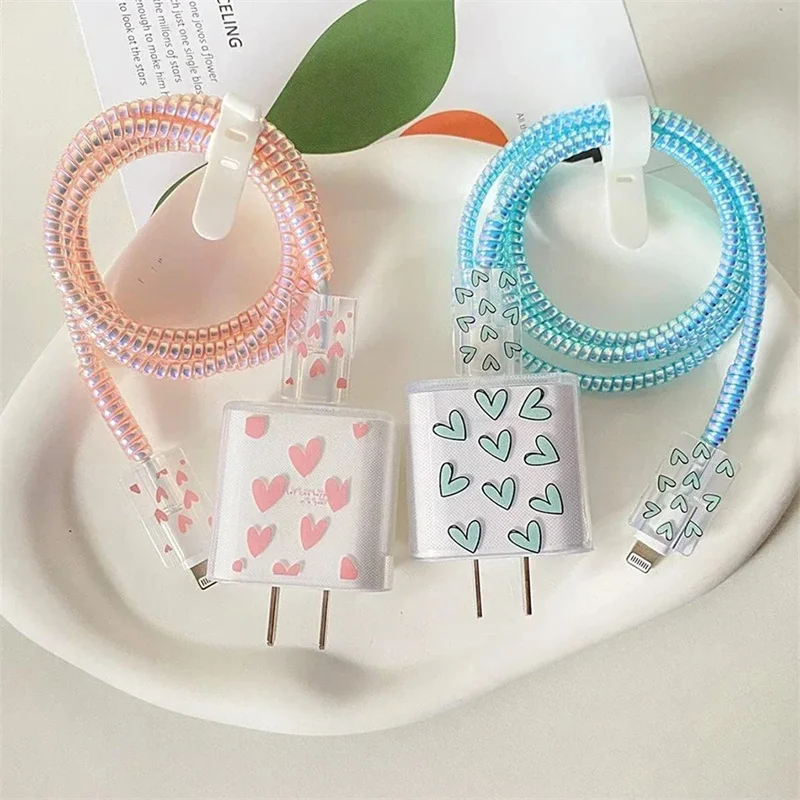 Anti-break 4 IN 1 Charging Cable Protector Sleeve Cord Winder For iPhone 11-17 18W 20W Fast Charger Protective Case Cable Cover