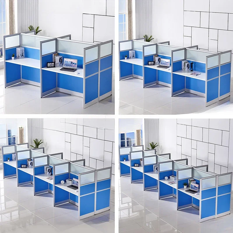 Screen sound insulation one-to-one tutoring table double training table and chair combination