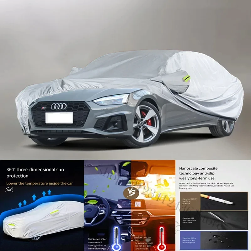 

For Audi-S5 Auto Anti snow Anti dust Anti-uv Anti peeling paint And Anti Rainwater 210t car cover Car cover protection