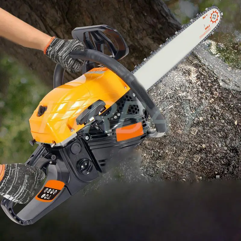 Gasoline Chainsaw 2.2KW High-power Chainsaw Petrol Chainsaw Wood Cutting Household Hand Tools Fuel-saving Cutting Machine