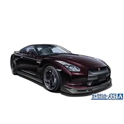 Aoshima 06218 1/24 R35 GT-R Spec-V `09 W/ built-in Racing Sport Vehicle Car Hobby Toy Plastic Model Building Assembly Kit