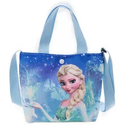 Disney Children Crossbody Sweet Frozen Elsa Princess Cartoon Print Girls Handbags Multifunctional Canvas Bag Birthday Gift