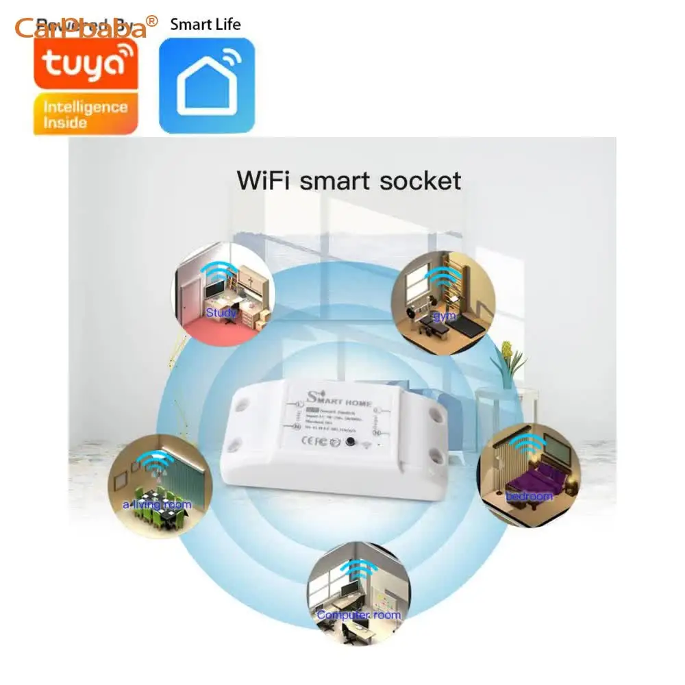 Tuya Smart Life WiFi & Bluetooth Dual/RF433 Mode Switch - Remote Control Smart Device for Smart Home Automation