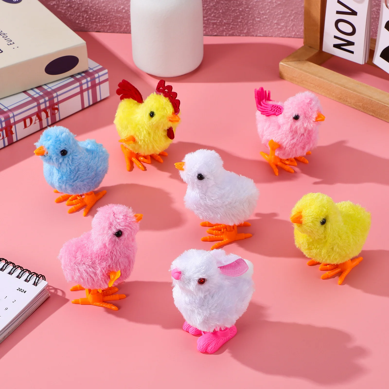 1Set Wind Up Chick Leuke Springen Kip Dier Decoraties Vakantie Feestartikelen Clockwork Hoppen Haan Kid Gift